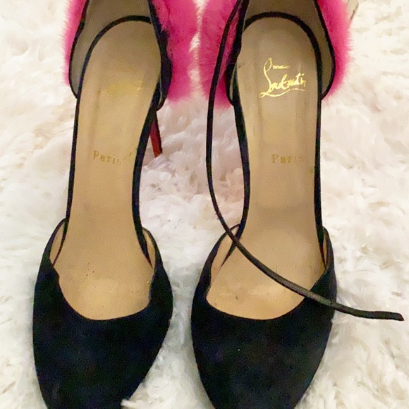 VINTAGE Christian Louboutin - Crazy Fur Suede/Mink - Picture 2 of 14